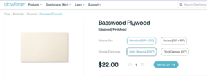 expensive Glowforge Proofgrade material